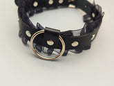 Lace+ Leather collar with leash